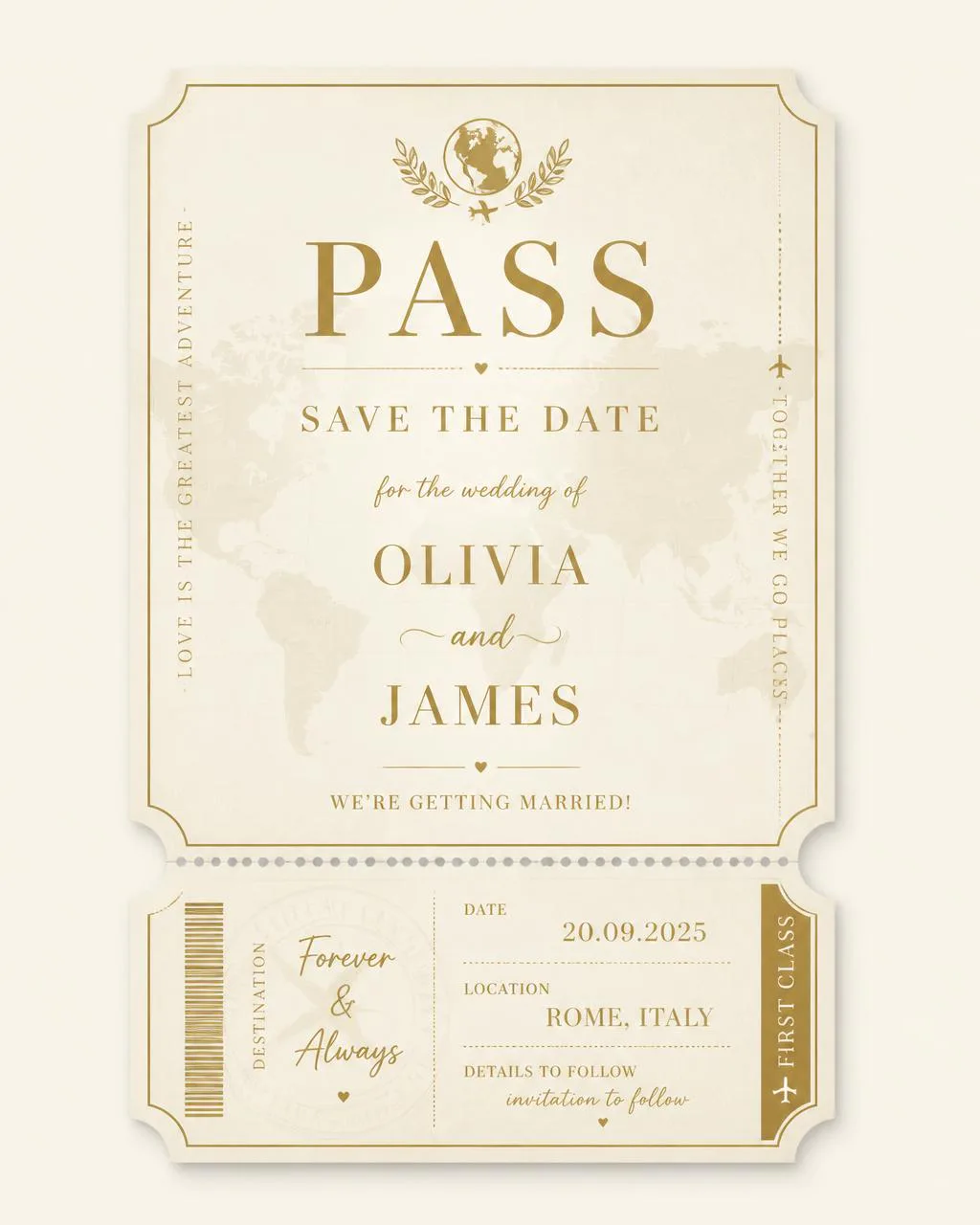 Boarding Pass theme poster