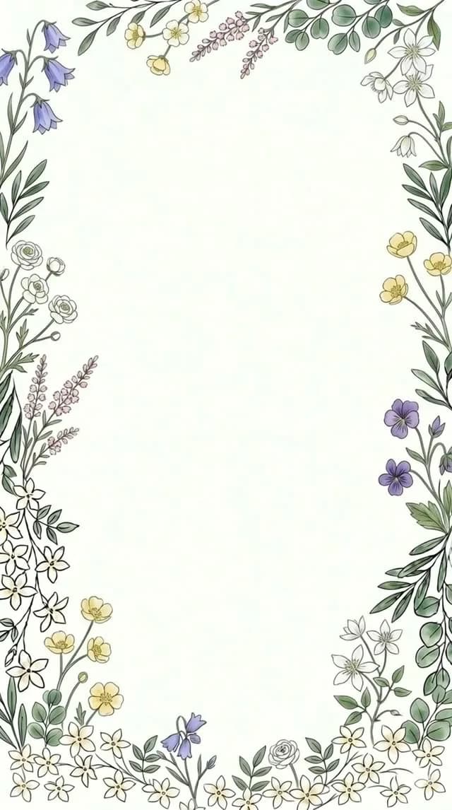 Flowery Border theme poster