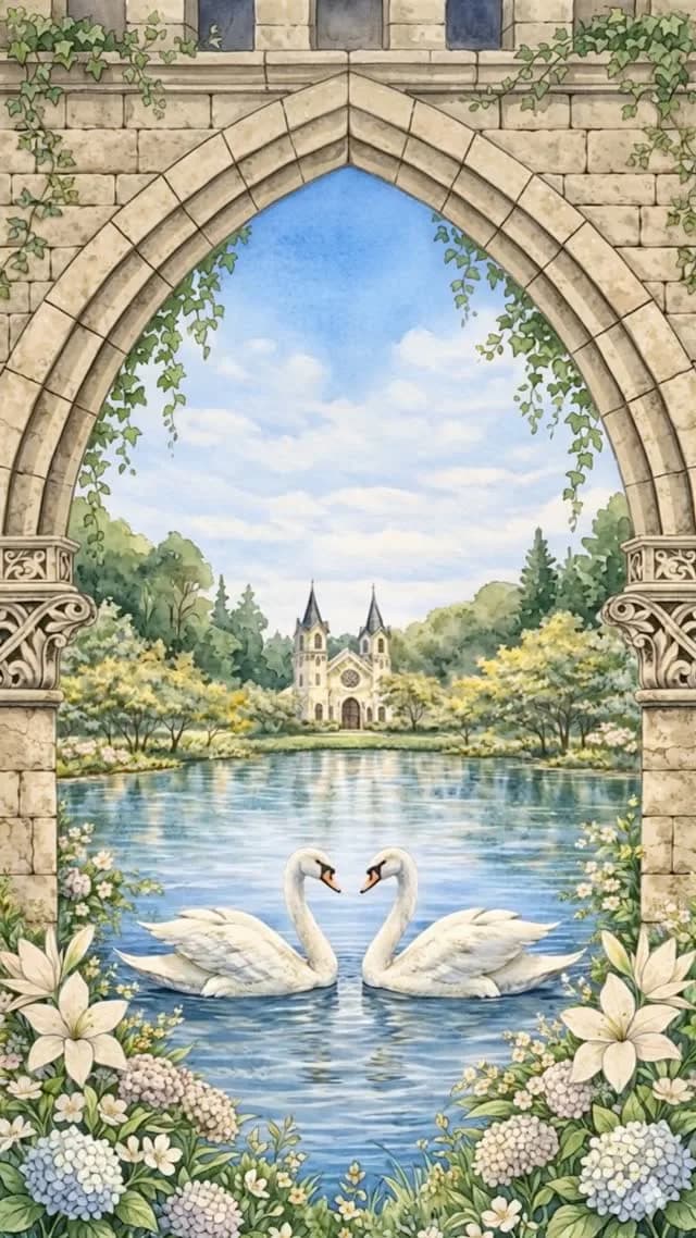 Swans Heart theme poster