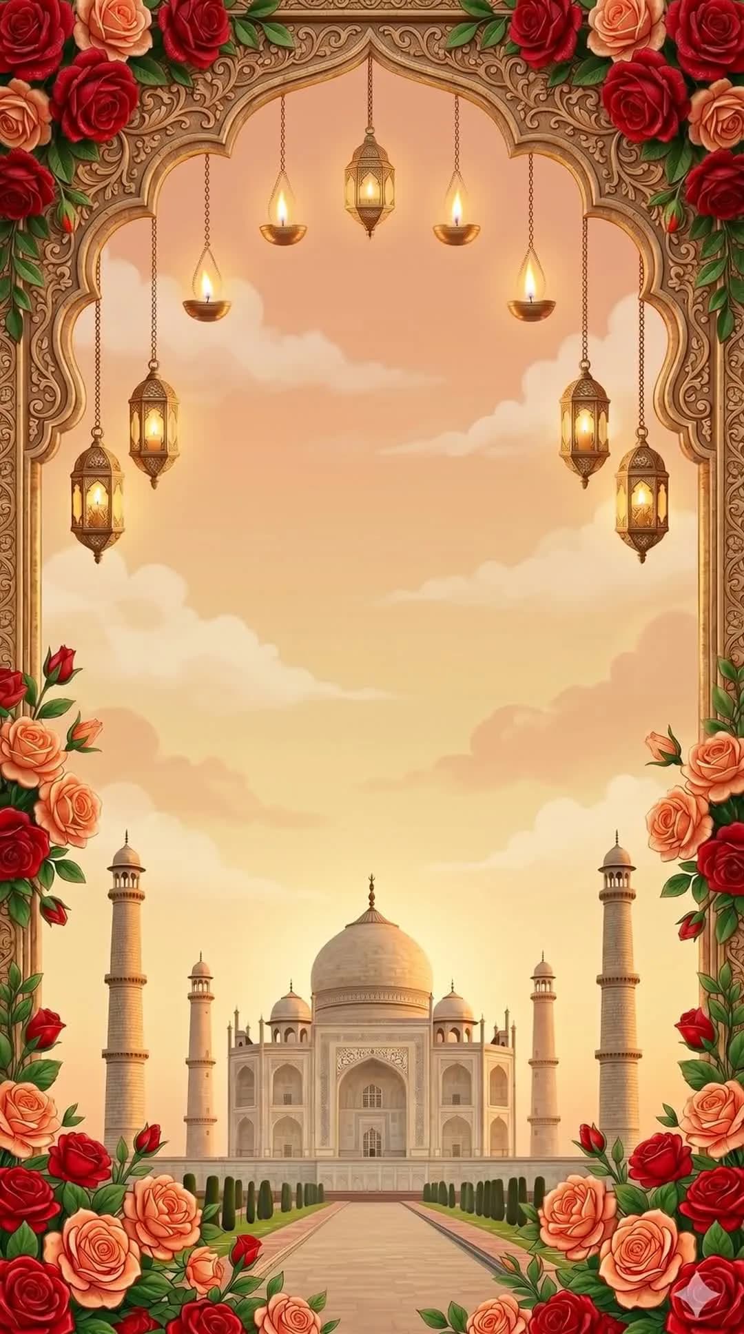 Taj Mahal Romance theme poster